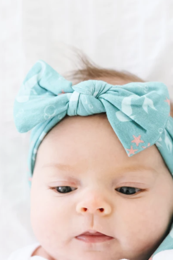 Baby Knit Headband Bow - Coral Online Sale