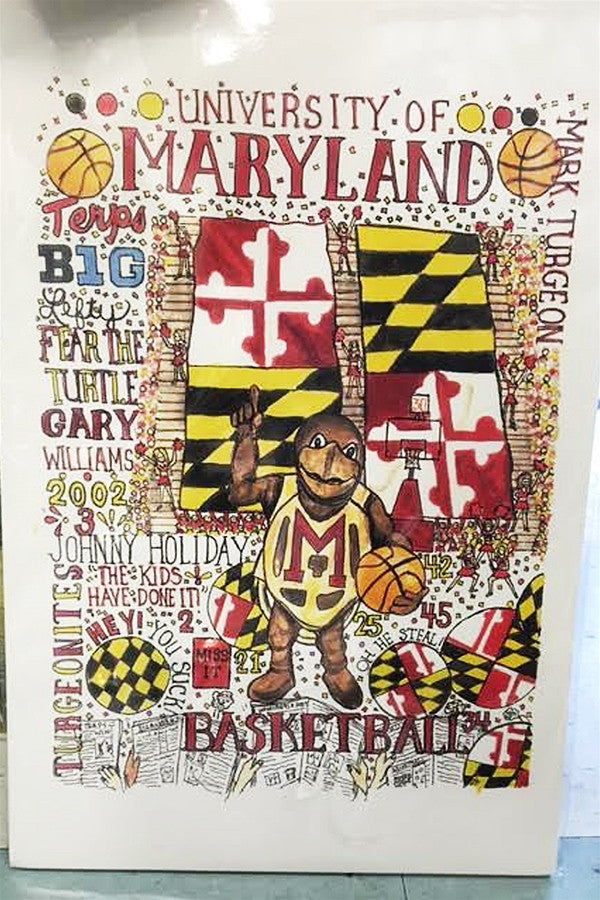 Unframed Collage - University of Maryland Terps Basketball Online now