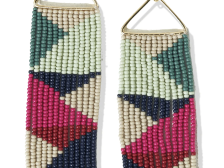 Brooke Triangles Beaded Fringe Earring For Cheap