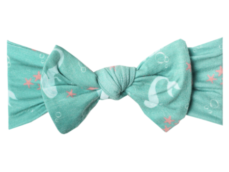 Baby Knit Headband Bow - Coral Online Sale