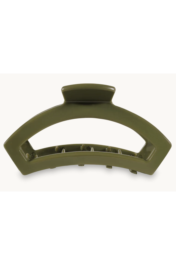 Teleties Open Hair Clip - Olive Cheap