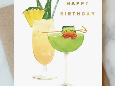 AJD Birthday Card - Island Cocktail For Cheap