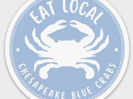 Trendy Sticker - Eat Local Blue Crabs Online Sale