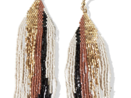 Camielle Abstract Beaded Fringe Earring Sale