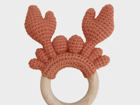 Cotton Crochet Teether - Crab on Sale