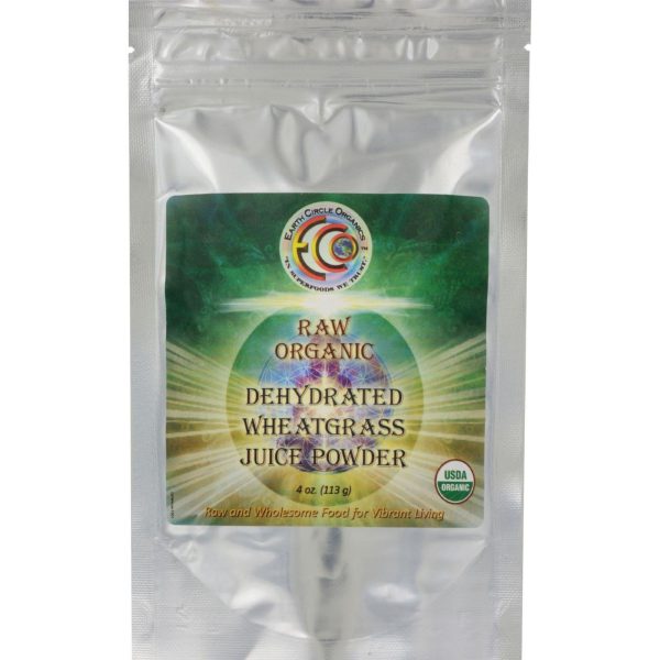 Earth Circle Organics Grass Juice Powder - Organic - Wheatgrass - 4 Oz For Discount