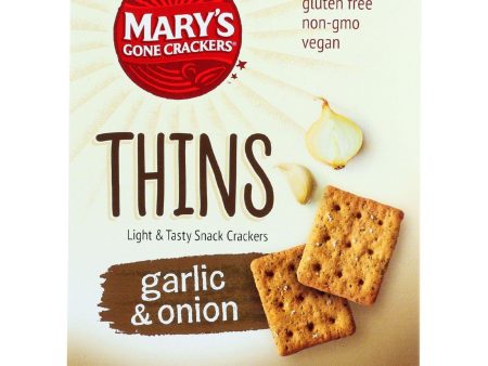 Marys Gone Crackers Crackers - Organic - Thins - Garlic And Onion - 4.5 Oz - Case Of 6 Supply