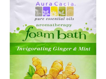 Aura Cacia Foam Bath Invigorating Ginger And Mint - 2.5 Oz - Case Of 6 on Sale