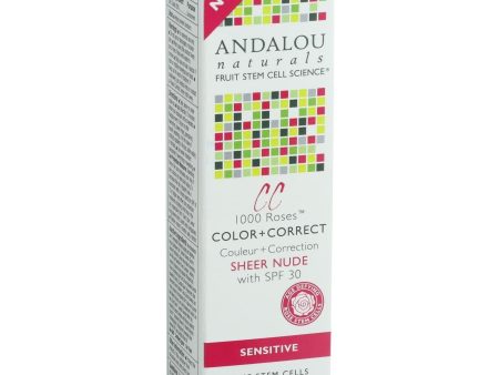 Andalou Naturals Color Plus Correct - Sheer Spf 30 - Nude - 2 Oz For Discount