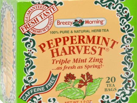 Breezy Morning Teas Peppermint Harvest Caffeine Free Triple Mint Zing - 20 Bags Discount