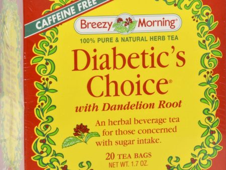 Breezy Morning Teas Diabetic s Choice With Dandelion Root - 20 Tea Bags For Cheap