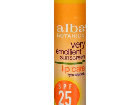 Alba Botanica Very Emollient Sunblock Lipcare Spf 25 - 0.15 Oz - Case Of 24 Online Sale