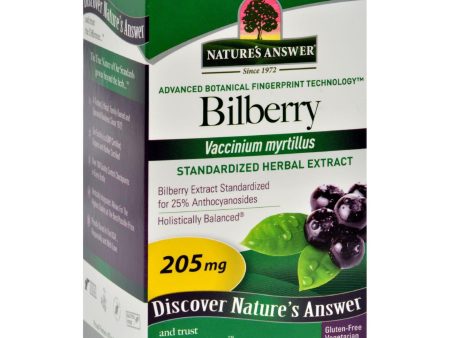 Nature s Answer Bilberry Extract - 90 Vegetarian Capsules Online Sale