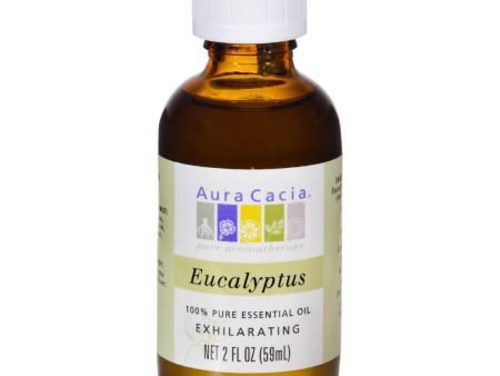 Aura Cacia Essential Oil Eucalyptus Pure - 2 Fl Oz Online Sale