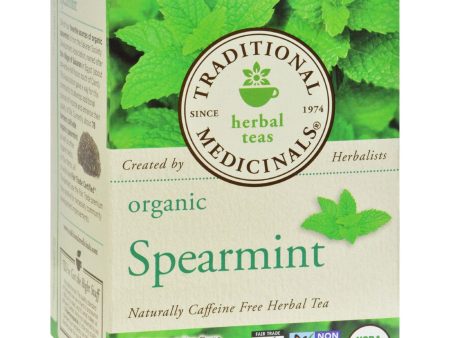 Traditional Medicinals Organic Spearmint Herbal Tea - 16 Tea Bags - Case Of 6 Discount