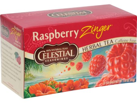 Celestial Seasonings Herbal Tea - Raspberry Zinger - 20 Bags For Cheap