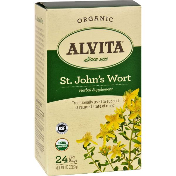 Alvita Tea - Organic - St Johns Wort Herbal - 24 Tea Bags Fashion