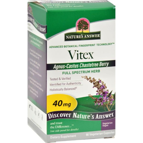 Nature s Answer Vitex Agnus-castus Chastetree Berry - 90 Vegetarian Capsules For Discount