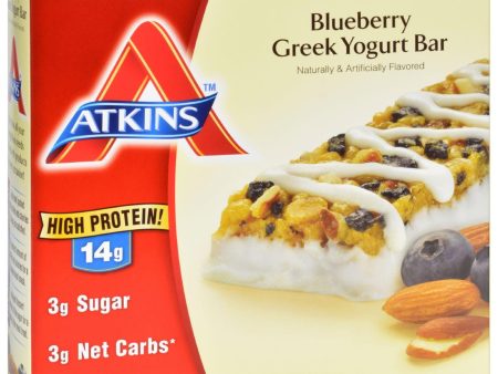 Atkins Advantage Bar - Blueberry Greek Yogurt - 5 Ct - 1.7 Oz Sale