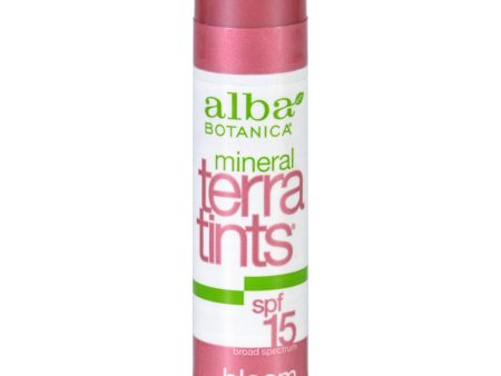 Alba Botanica Bloom Terratints Lip Balm Spf 8 - Case Of 12 - .15 Oz on Sale