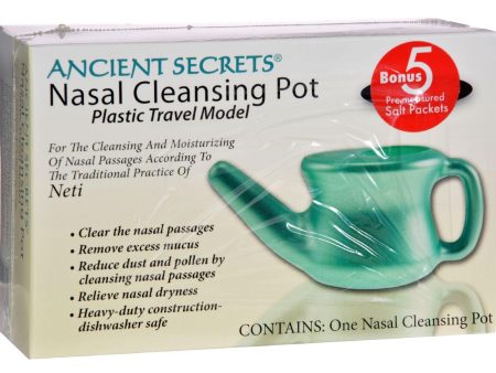 Ancient Secrets Nasal Cleansing Neti Pot - Plastic - 1 Pot on Sale