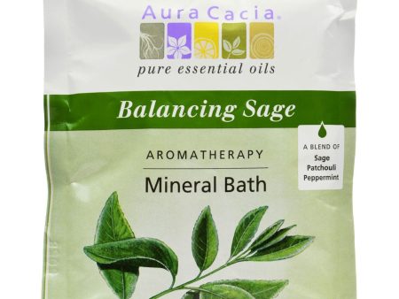 Aura Cacia Aromatherapy Mineral Bath Balancing Sage - 2.5 Oz - Case Of 6 Discount