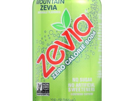 Zevia Soda - Zero Calorie - Mountain Zevia - Can - 6-12 Oz - Case Of 4 Online now