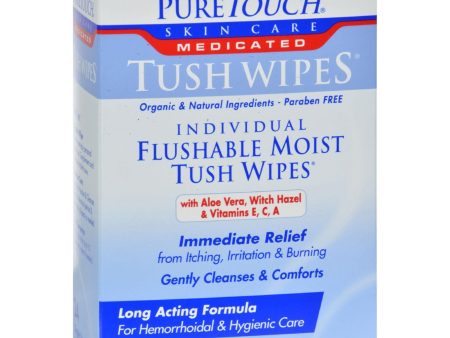 Puretouch Individual Flushable Moist Tush Wipes - 24 Packets on Sale