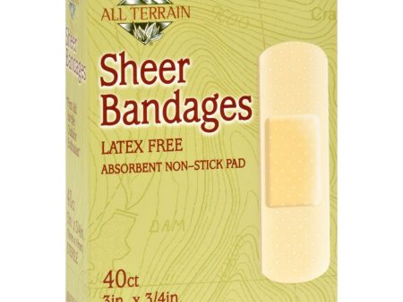 All Terrain Bandages - Sheer - 3-4 In X 3 In - 40 Ct Hot on Sale