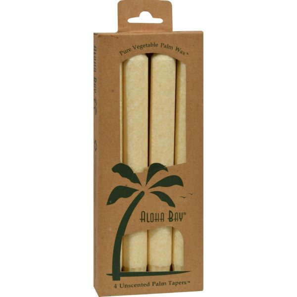 Aloha Bay Palm Tapers Cream - 4 Candles For Cheap