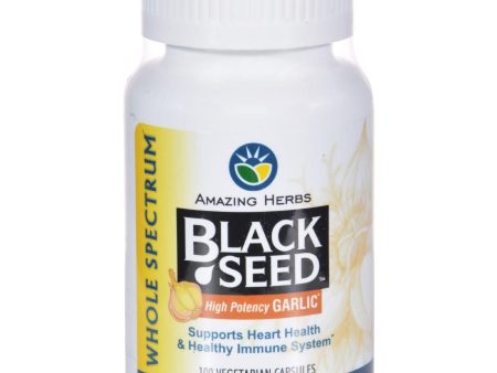 Amazing Herbs Black Seed And Garlic - 100 Capsules Online