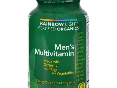 Rainbow Light Certified Organics Men s Multivitamin - 120 Vegetarian Capsules Online