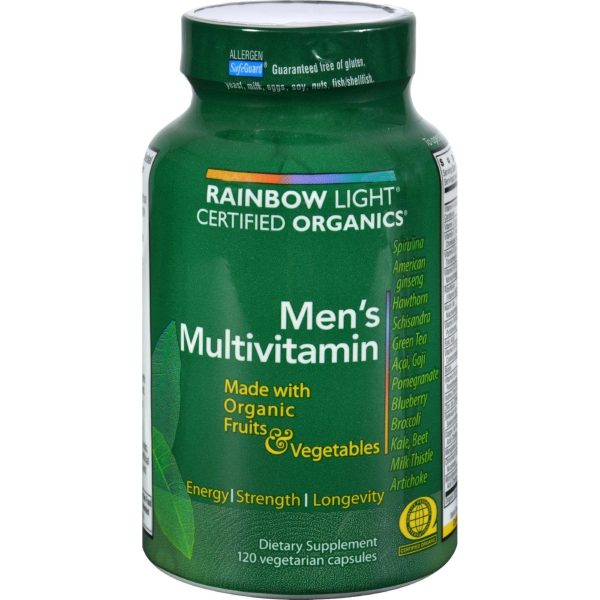 Rainbow Light Certified Organics Men s Multivitamin - 120 Vegetarian Capsules Online