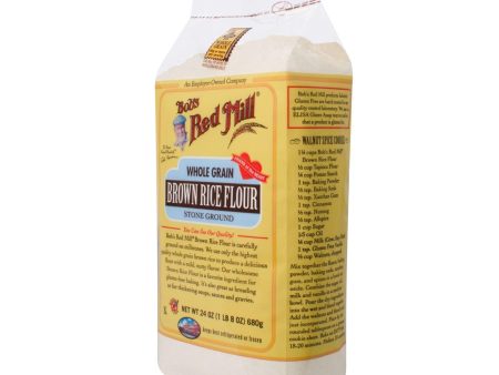 Bob s Red Mill Gluten Free Brown Rice Flour - 24 Oz - Case Of 4 Hot on Sale