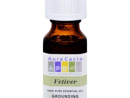 Aura Cacia Pure Essential Oil Vetiver - 0.5 Fl Oz For Discount