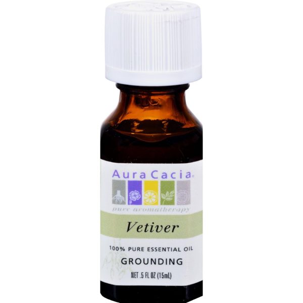 Aura Cacia Pure Essential Oil Vetiver - 0.5 Fl Oz For Discount