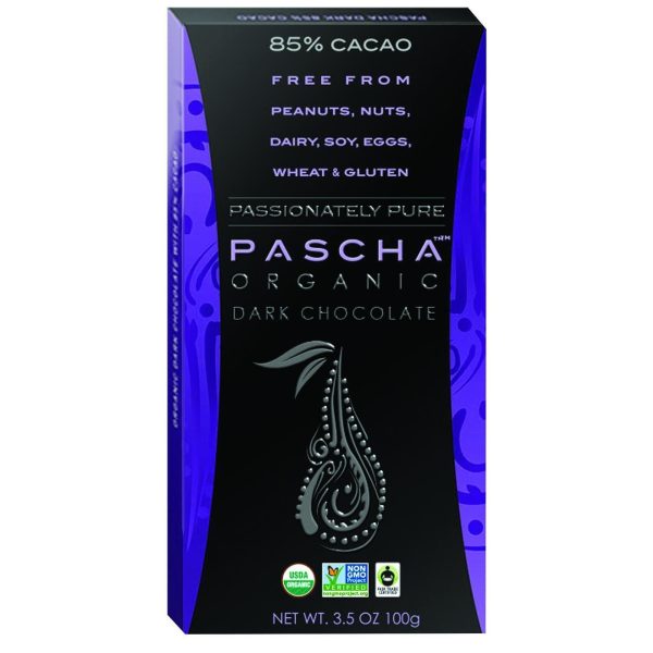 Pascha Organic Chocolate Bar - Dark Chocolate - 85 Percent Cacao - 3.5 Oz Bars - Case Of 10 Fashion