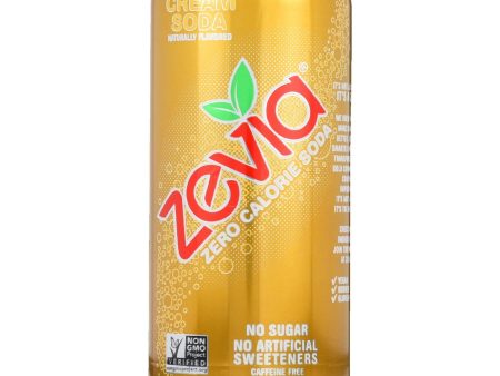 Zevia Soda - Zero Calorie - Cream Soda - Tall Girls Can - 16 Oz - Case Of 12 Supply