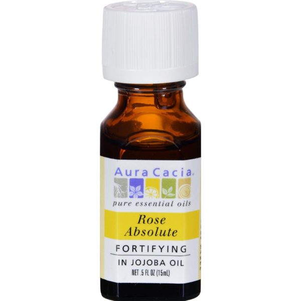 Aura Cacia Rose Absolute In Jojoba Oil - 0.5 Fl Oz Online Sale