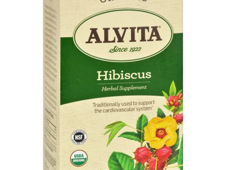 Alvita Tea - Organic - Hibiscus Herbal - 24 Tea Bags Supply