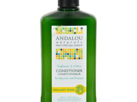 Andalou Naturals Brilliant Shine Conditioner Sunflower And Citrus - 11.5 Fl Oz Supply