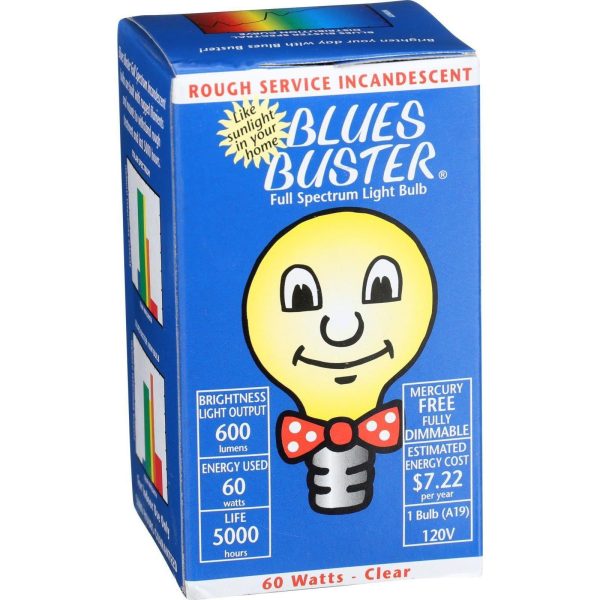 Blues Buster Light Bulb - Full Spectrum - Clear - 60 Watt Bulb - 1 Count Online Sale