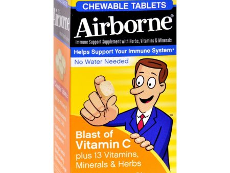 Airborne Chewable Tablets With Vitamin C - Citrus - 32 Tablets Online Sale