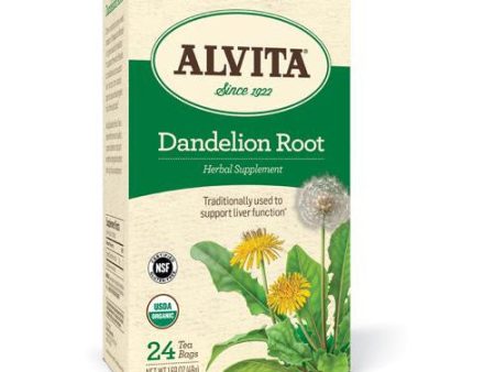 Alvita Teas Organic Herbal Dandelion Tea - 24 Tea Bags Hot on Sale