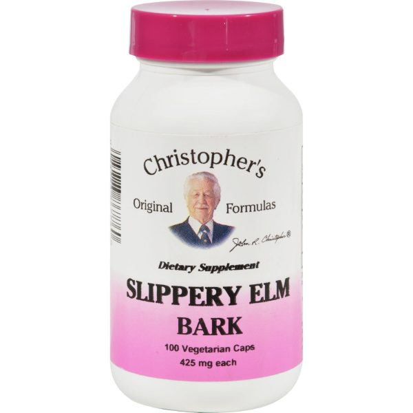 Dr. Christopher s Slippery Elm Bark - 425 Mg - 100 Vegetarian Capsules Online