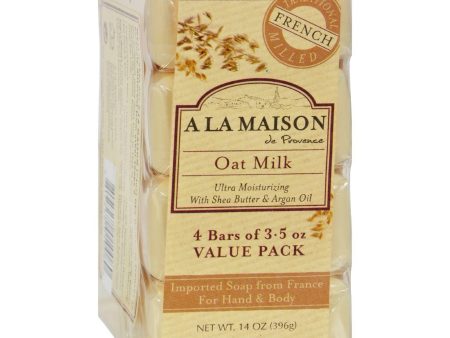 A La Maison Bar Soap - Oat Milk - Value 4 Pack Discount