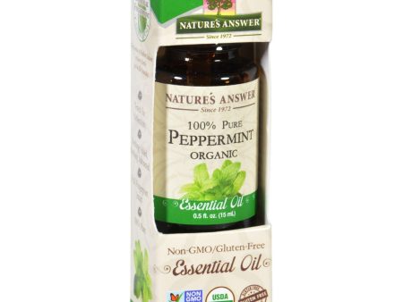 Natures Answer Essential Oil - Organic - Peppermint - .5 Oz on Sale