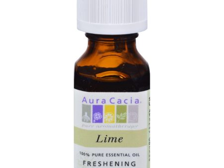 Aura Cacia Pure Essential Oil Lime - 0.5 Fl Oz Online Sale