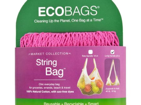 Ecobags Market Collection String Bags Long Handle - Fuchsia - 1 Bag Online now