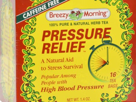 Breezy Morning Teas Pressure Relief 100% Pure And Natural Herb Tea Caffeine Free - 16 Bags Online now